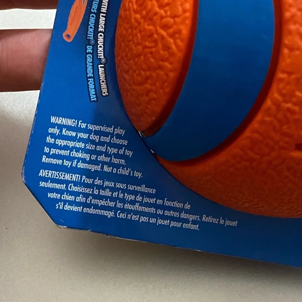 Chuck It Ultra Ball Size Large Orange Blue Floats Ultra Bounce